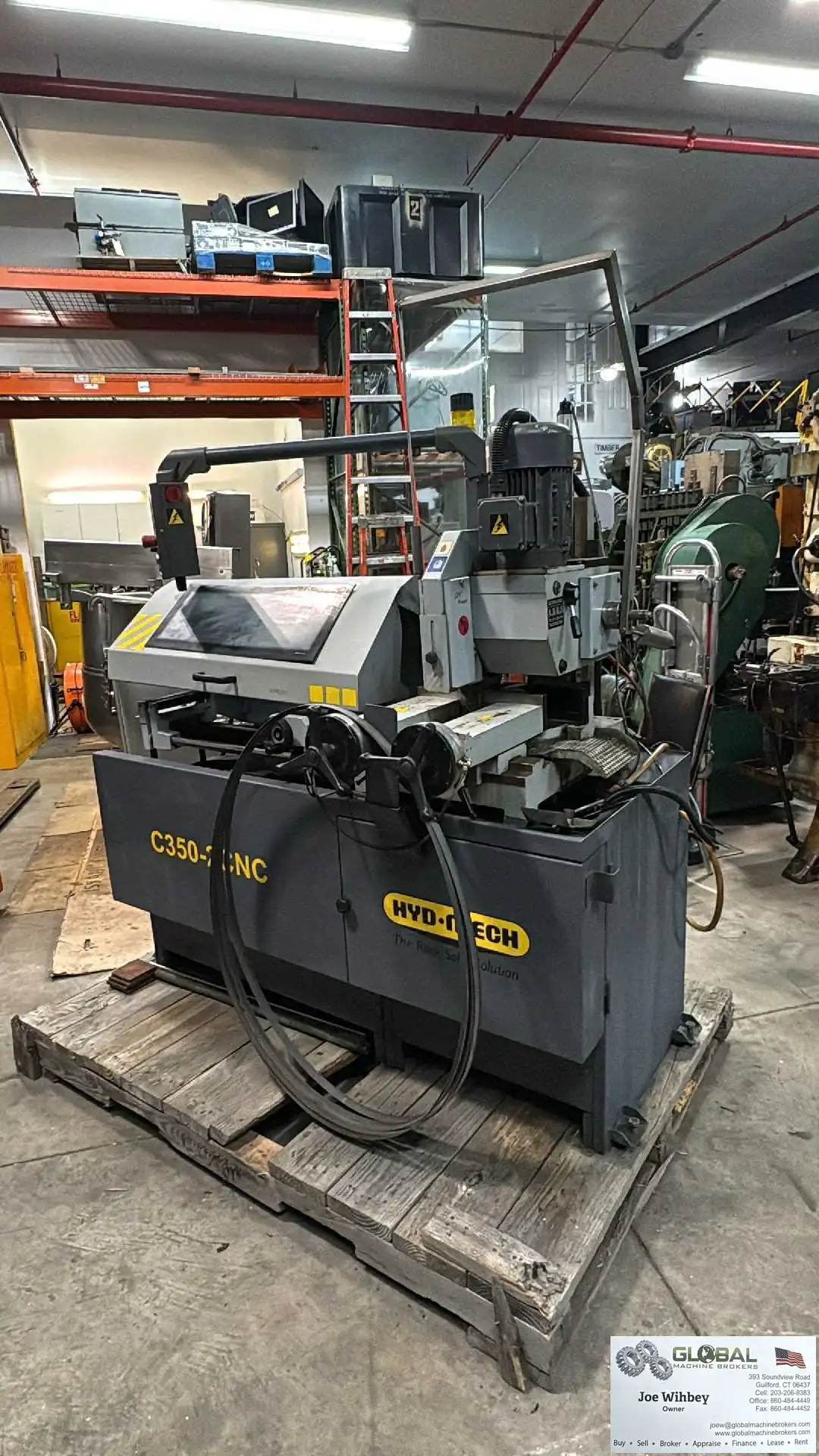 Hyd-Mech C350-2CNC Auto CNC Vertical Column Cold Saw 230V