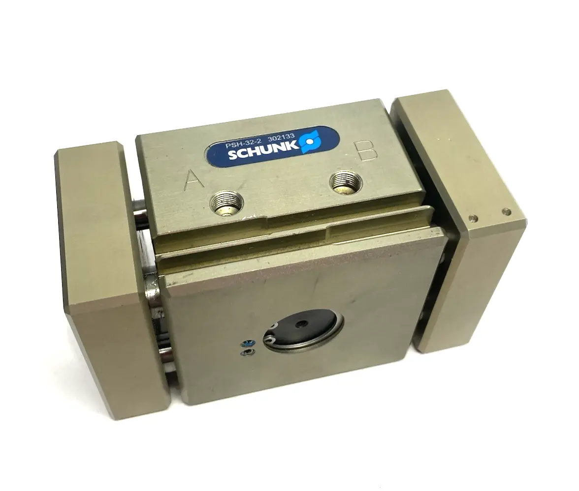 Used SCHUNK Long-Stroke Gripper Size: 32, Pneumatic 22.5mm Stroke Robot Parts Michigan US | Maverick Industrial Sales #1413487