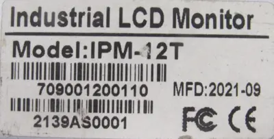 USED IPM-12T INDUSTRIAL LCD MONITOR IPM12T