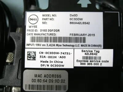 Lot (6) Mixed IT Ethernet Switch & Dell Wyse D10D Thin Client w Cords E13