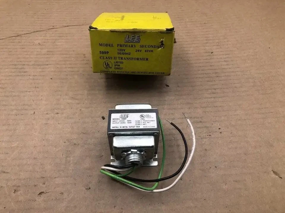 LEE 599P Class 2 Signaling Transformer 120V 24VAC 60Hz 40VA -NIB