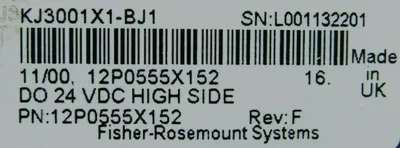 USED FISHER ROSEMOUNT DELTA V 12P0555X152 OUTPUT MODULE KJ3001X1-BJ1 REV F