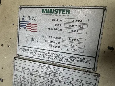 MINSTER MRH20-38S / MSH30-32-7 Coil Reels and Straighteners | PressTrader Limited (9)