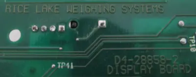 USED RICE LAKE WEIGHING SYSTEMS 34036 DISPLAY BOARD D4-28858-2 10-28858-001