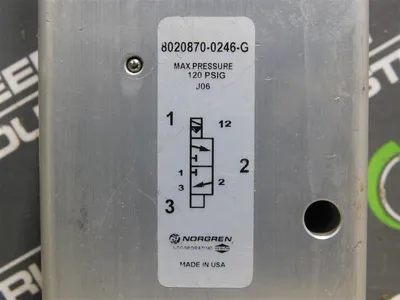 Norgren 8020870-0246-G Direct Acting Solenoid Valve 120 PSIG Id.Nr.9933140 Used
