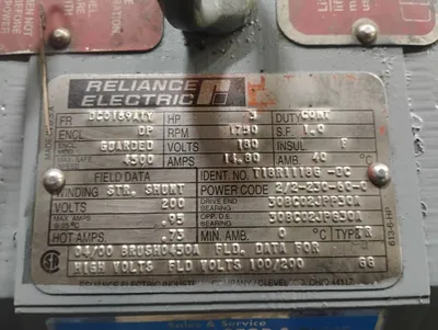 Reliance Electric DC0189ATY DC MOTOR | ESS Industrial Equipment Sales (5)