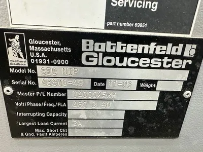 2003 GLOUCESTER ENGINEERING CO secondary nip Nips & Cast Units, Secondary Nips | Mark One Machinery (10)