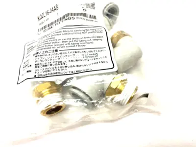 USED SMC PNEUMATIC ELBOW FITTING MALE 1/2" BSPT 16MM TUBE