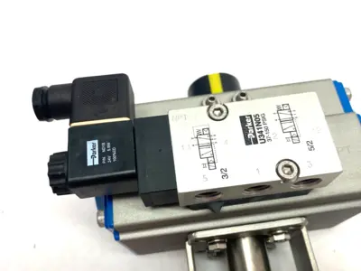 USED AIR-CON PNEUMATIC ACTUATOR W/ EX9 03 10 51337 001 BRASS BALL VALVE