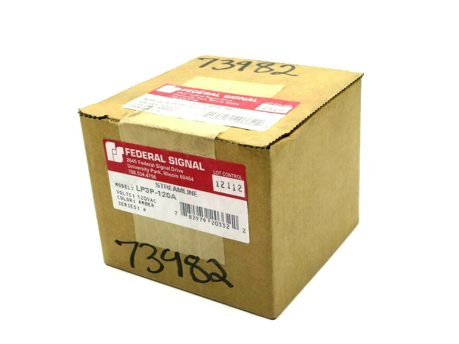 NEW SEALED FEDERAL SIGNAL LP3P-120A STREALMLINE STROBE LIGHT AMBER LP3P120A