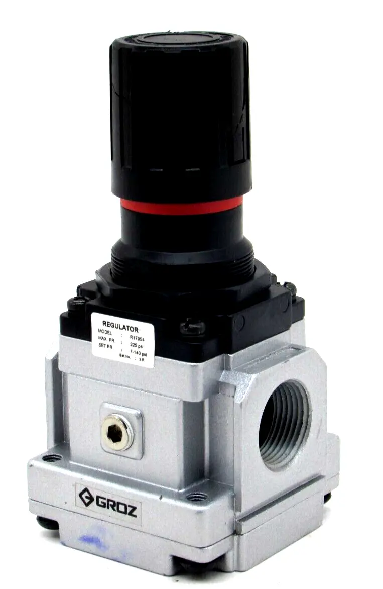 NEW GROZ R17954 REGULATOR SET PRESSURE 7-140 PSI MAX 225 PSI