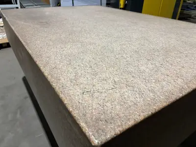 72x48x12 | Pink Granite Stone Inspection QC Table, 72" x 48" x 12" - Used