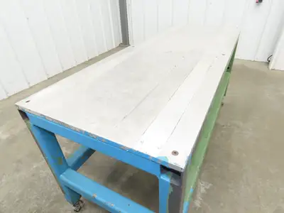 1/2" Aluminum Top Machine Mounting Base Welding Table 50"x20"x 22"H Lot of 2