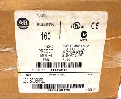 NEW ALLEN BRADLEY 160-BA06NPS1 SPEED CONTROLLER SER.C 160BA06NPS1