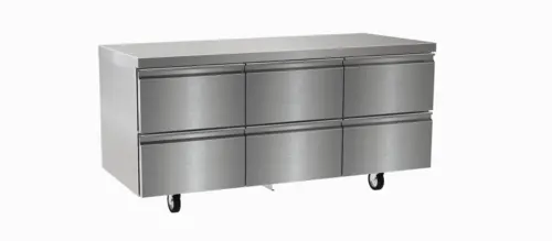 Delfield D4472NP 72"W Undercounter Refrigerator W/ (3) Sections & (6) Drawers, 115v