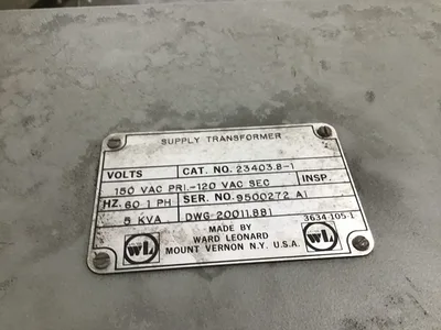 Ward Leonard 23403.8-1 Supply Transformer 150V 60Hz