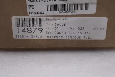 Dodge 117233 3535 X 3 -3/8-KW TAPER LOCK BUSH - NEW IN BOX - STOCK GF456A