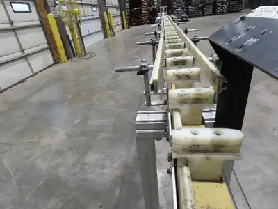QC Industries 17' Automation Indexing Conveyor 2" Modular Cleated Timing Belt