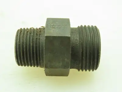VOSS Steel Flareless Metric Straight Male Connector 12mm Tube  3/8 BSPT Lot of 6