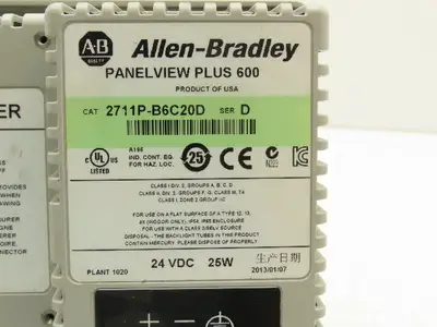 Allen Bradley 2711P-B6C20D PanelView Plus 600 Ser D HMI Control Panel