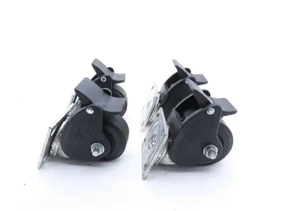 Albion N/A Locking Swivel Caster 4" Wheel 2"Wide Polyurethane Set of 4