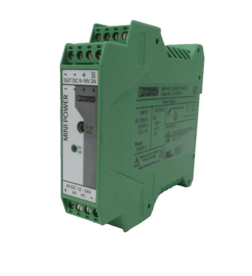 NEW PHOENIX CONTACT MINI-PS- 12- 24DC/ 5-15DC/2 POWER SUPPLY MINIPS1224DC515DC2