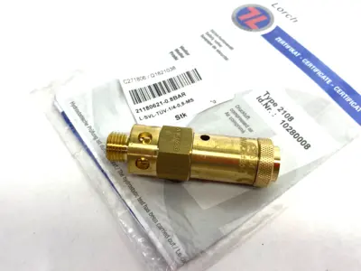 New | in-Stock Lorch Safety Valve Type 2108 21180621-0.8BAR, L-SVL-gepr.-1/4-0,8-MS Valves/Fittings Michigan US | Maverick Industrial Sales #1461074