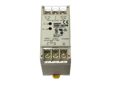 USED OMRON POWER SUPPLY 100-240VAC .25A INPUT 15VDC .2A OUTPUT