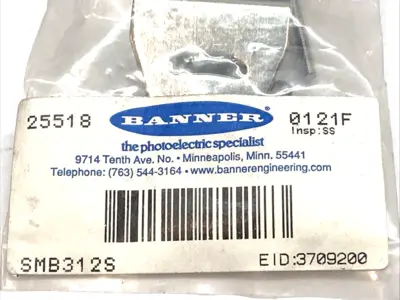 New | in-Stock Banner Mounting Bracket & Hardware 25518 LOT OF 3 Tooling & Accessories (Other) Michigan US | Maverick Industrial Sales #1402049