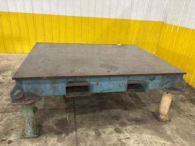 83" X 64" X 32" HEAVY DUTY STEEL LAYOUT TABLE W/ FORKLIFT SLOTS: STOCK #23560