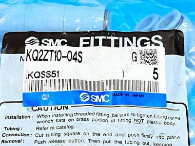 KQ2ZT10-04S | SMC  Push-In Fitting Male Triple Branch Universal LOT OF 5 - New