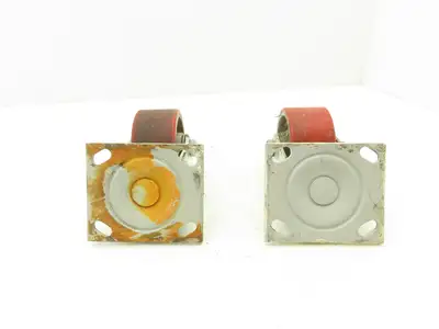 4" Caster Wheel Poly/Cast Swivel Base 2" Wide 5-1/2" Height Lot of 2