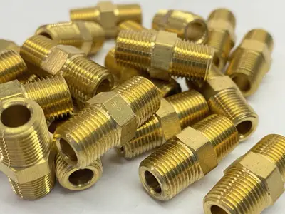 New | in-Stock Midland Industries Hex Nipple 1/8" Male NPTF x 1/8" Male NPTF LOT OF 22 Parts (Hydraulics and Pneumatics) Michigan US | Maverick Industrial Sales #1391087