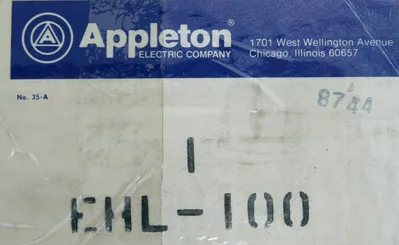 NEW APPLETON EHL-100 EXPLOSION-PROOF HANDLAMP 100W EHL100