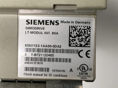 USED SIEMENS 6SN1123-1AA00-0DA2, PART OF THE SET-LT-MODUL INT.8