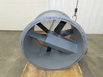 JBI 8049-EK Tubeaxial Fan 34" Belt Drive 5 Hp Motor 230/460V Intake 6 Blade