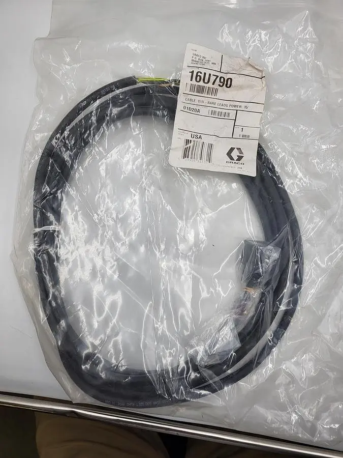 New | in-Stock GRACO GRACO INDUSTRIAL 16U790 | POWER OR VENT VALVE CABLE, DIN CONNECTOR, 15 FEET LONG **NEW IN BAG** Cable & Wire | ND Industrial Surplus #1216777