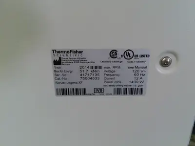Thermo Sorvall Legend XF Floor Centrifuge w/ Rotor, Buckets, & Inserts 120v