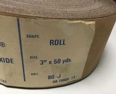 Norton Resinall Metalite Cloth Type 42 Closekote Aluminum Oxide 3"x 50yds 80-J
