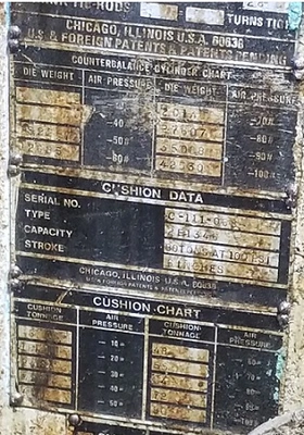 Used 1984 CLEARING S2-500-108-60 Straight Side Presses New Jersey US | National Machinery Exchange #1498996