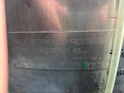 USED Beer Tank 49 gal