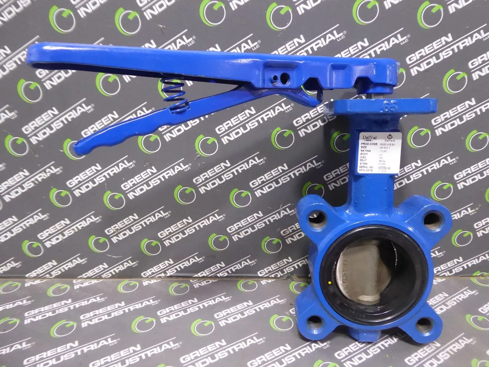 2.5" DelVal DelTech 52025141E1B0 Butterfly Valve 200 PSI Surplus