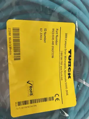 New | in-Stock Turck Double-End Ethernet Cordset D-Coded U2-22611 Cable & Wire Michigan US | Maverick Industrial Sales #1393749