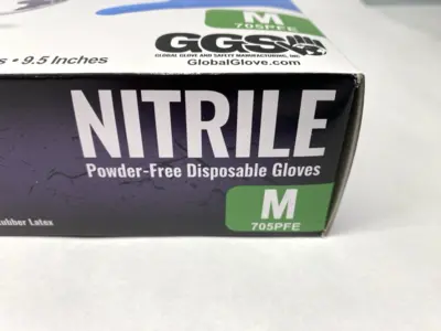 NEW GLOBAL GLOVE & SAFETY NITRILE POWDER-FREE DISPOSABLE GLOVES PKG OF 100