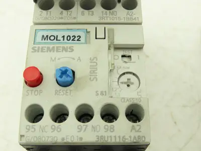 Siemens 3RU1116-1AB0 Motor Starter Contactor Relay 24V Coil 5Hp 600V Lot of 3