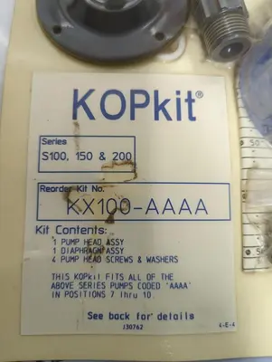 New | in-Stock KOPKIT KX100-AAAA Pump Parts Ohio US | Surplus Asset Holdings #1543556