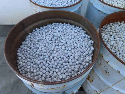Pebble Mil Media,  alumina cylinders mix,  7/8" x 3/4" and down, 4,400 lbs.