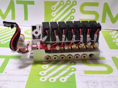 SMC PNEUMATIC 7X SOLENOID VALVE MANIFOLD VQZ235-6LO WITH 7 PORTS