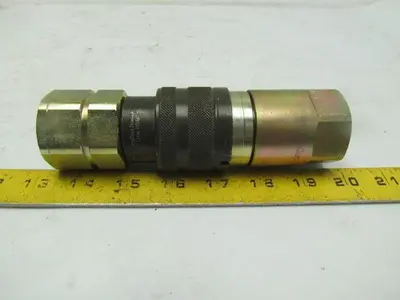 Dynaquip Controls DF16 Quick Disconnect Fitting 1"NPT Two Way Shutoff