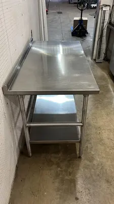 Used Falcon Restaurant Supply, Inc. Used 60" x 30" Stainless Steel Table with 2" Back - JJ Food Prep Tables Illinois US | Falcon Restaurant Supply #1373572